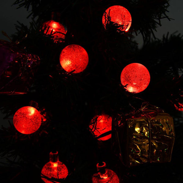 30 LED Crystal Ball Solar Christmas Lights 20 Ft Solar Us Shop