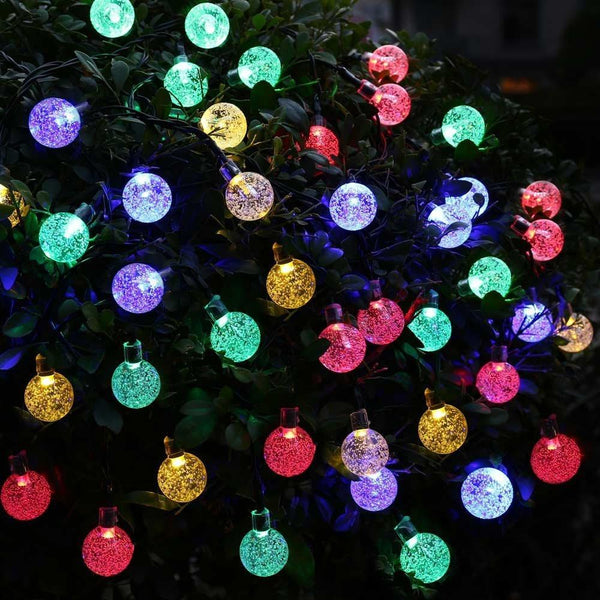 30 LED Crystal Ball Solar Powered Christmas Lights 20 Ft - Solar Us Shop