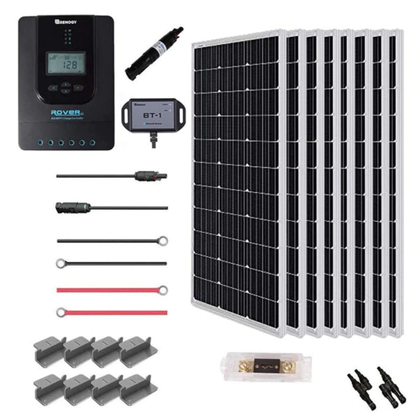 Renogy 800W 12V Premium Monocrystalline Solar Panel Kit w/Rover 60A