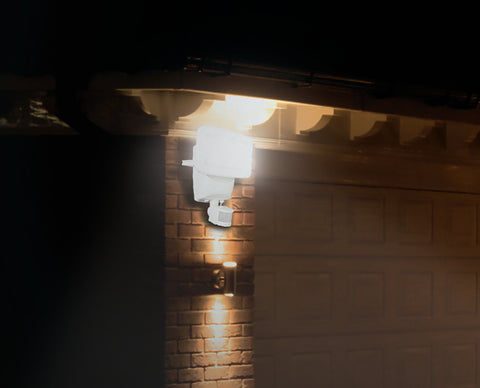 Classy Caps Motion Sensor Solar Security Light Installed in front of Driveway
