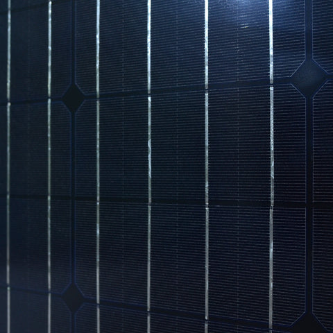 Monocrystalline Cells Solar Panel close up