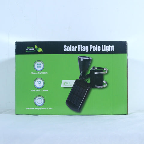 Nature Power 4-LED Solar Flag Pole Light Packaging Front