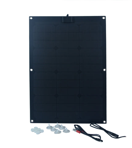 Nature Power 50-Watt Semi Flex Mono crystalline Solar Panel with all accessories and suctions cups