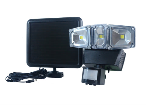 Nature Power Triple COB LED Solar Powered Motion Lights with Solar Panel and Wires