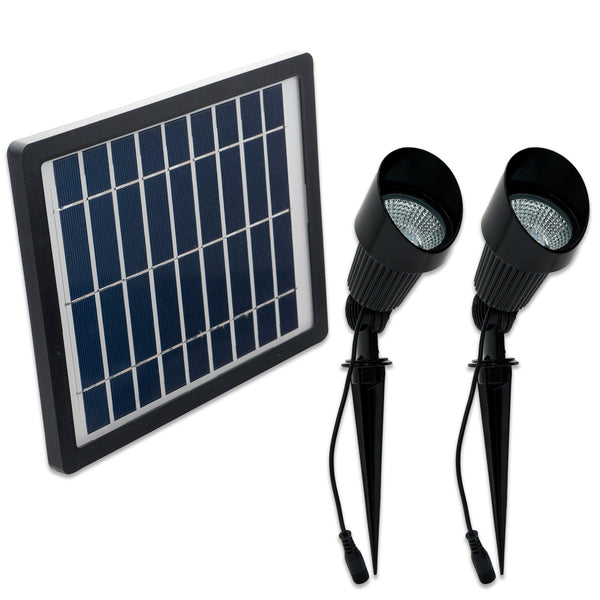 SGG-S24-CW - Cool or Warm White LED Solar Flag Pole and Spot Light