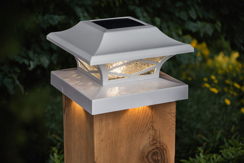 classy-caps-kingsbridge-dual-lighted-solar-post-cap-lights-white-installed-with-adapter