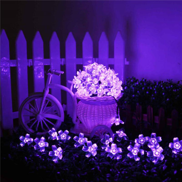 21ft 50 Flower LED Solar String Lights - Solar Us Shop