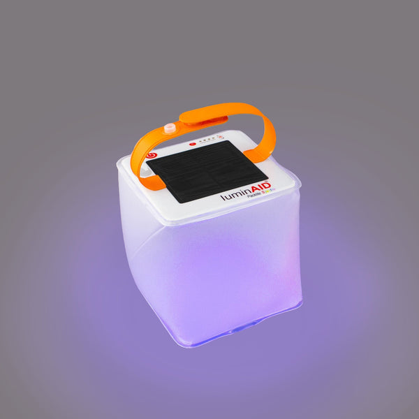 LuminAID PackLite Spectra USB Inflatable Color-Changing Solar Lantern Flashlight