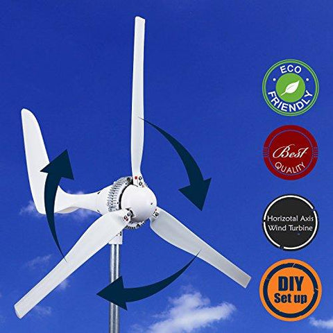 WINDMILL 1500W 24V 60A Wind Turbine Generator kit. MPPT charge controller included + automatic and manual breaking system & Amp meter. DIY installation. - Solar Us Shop
