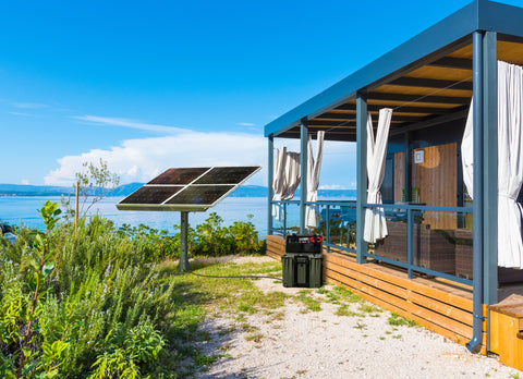 Nature Power Solar Power Kit - Solar Panels installed on a beach house location