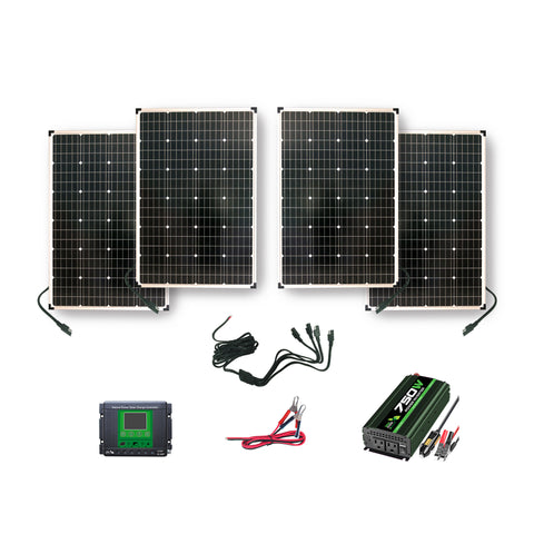 Nature Power Solar Power Kit 440 Watts - 4 Solar Panels and parts included