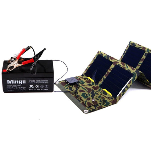 26 Watt Camouflage Folding Solar Panel Charger For Mobile Phones, Tablets, and Devices - Solar Us Shop