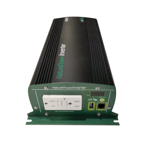 Nature Power 12V 1500W Modified Sine Wave Power Inverter for Solar Panels back with AC outlets and USB port