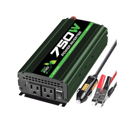 Nature Power 12V 750W Portable Power Inverter with accessories