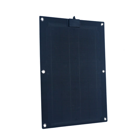 Nature Power 25W Semi-Flex Monocrystalline Solar Panel for 12V Charging Front Angle