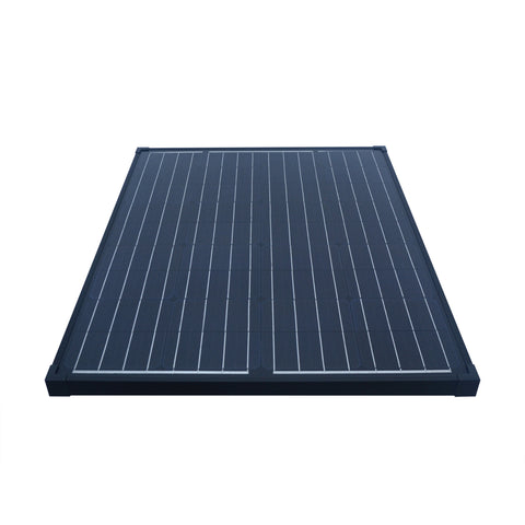 Nature Power 90W Monocrystalline Solar Panel showing aluminum and tempered glass