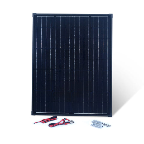 Nature Power 90W Monocrystalline Solar Panel with wires accessories and mounting brackets