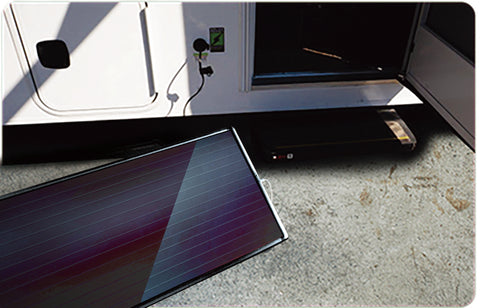 Nature Power Amorphous Solar Panel connected to an RV