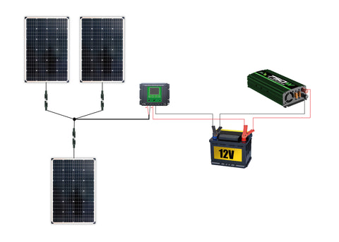 Nature Power Solar Power Kit 53330 connection diagram