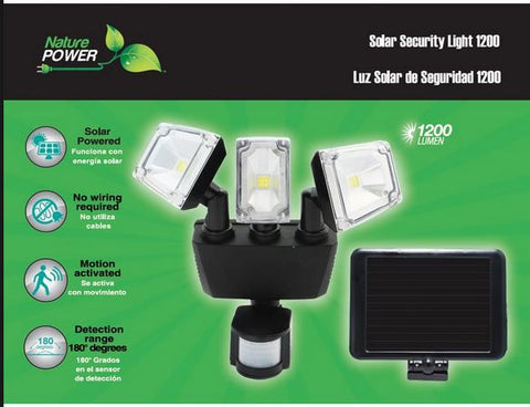 Nature Power Triple COB LED Solar Powered Motion Lights Packaging Front(1)