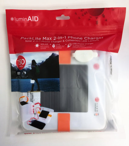 LuminAID PackLite Max 2-in-1 Inflatable Solar Phone Charger and Lantern - Solar Us Shop