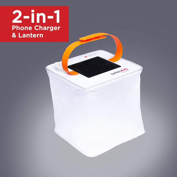 LuminAID PackLite Max 2-in-1 Inflatable Solar Phone Charger and Lantern
