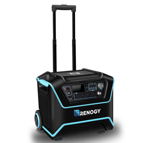 Renogy Lycan Powerbox With Suitcases - Solar Power Generator with Handle Up
