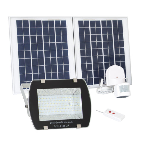SGG-F156-2R - LED Solar Flood Light With Remote Control and Lithium Ion Battery - Solar Us Shop