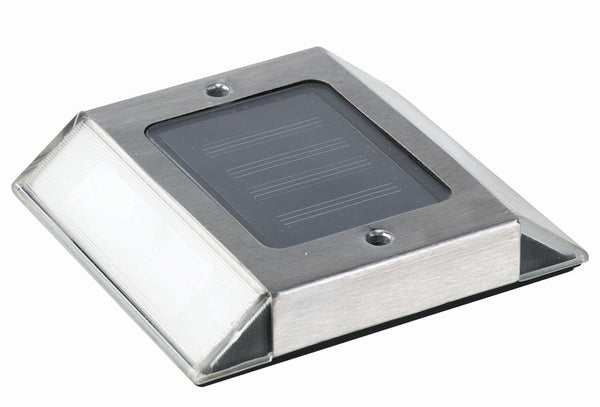 Stainless Steel Solar Powered Path Light For Outdoor Use 2 Count