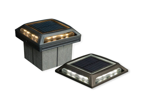 Muskoka solar deck post and dock lights by Classy Caps - white and warm
