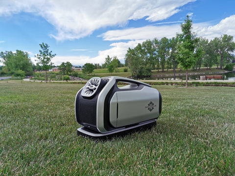 Zero Breeze Mark 2 Portable Air Conditioner at an outdoor park