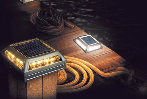 Muskoka solar dock lights marine application by Classy Caps