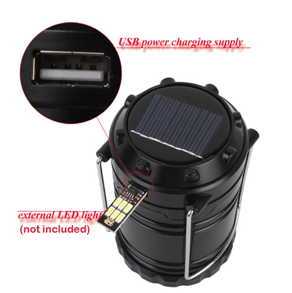 USB Rechargeable String Lights Solar Charging Portable Camping